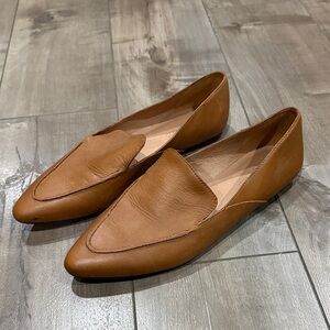 Madewell Women's Cognac Leather Pointed Loafers